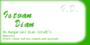 istvan dian business card